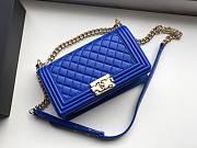 CHANEL BOY BAG BLUE A67086 SIZE 25 x 15 x 7 CM - 2