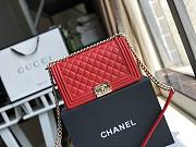 CHANEL BOY BAG RED A67086 SIZE 25 x 15 x 7 CM - 6