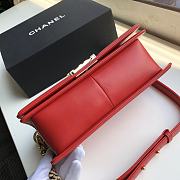 CHANEL BOY BAG RED A67086 SIZE 25 x 15 x 7 CM - 5