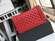 CHANEL BOY BAG RED A67086 SIZE 25 x 15 x 7 CM - 4