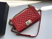 CHANEL BOY BAG RED A67086 SIZE 25 x 15 x 7 CM - 3
