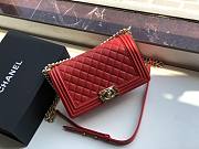 CHANEL BOY BAG RED A67086 SIZE 25 x 15 x 7 CM - 2