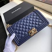CHANEL BOY BAG SAPPHIRE A67086 SIZE 25 x 15 x 7 CM - 6