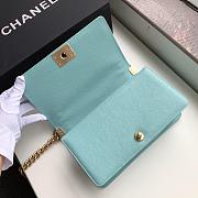 CHANEL CHEVRON BOY BAG BABY BLUE A67086 SIZE 25 x 15 x 7 CM - 4