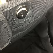 CHANEL DEAUVILLE MIXED FIBERS SHOPPING BAG BLACK A66941 SIZE 38x29x20 CM - 4