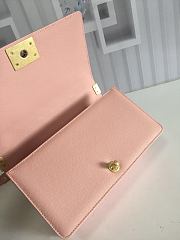 CHANEL BOY BAG WITH TOP HANDLE LIGHT PINK A67086 SIZE 25 CM - 4