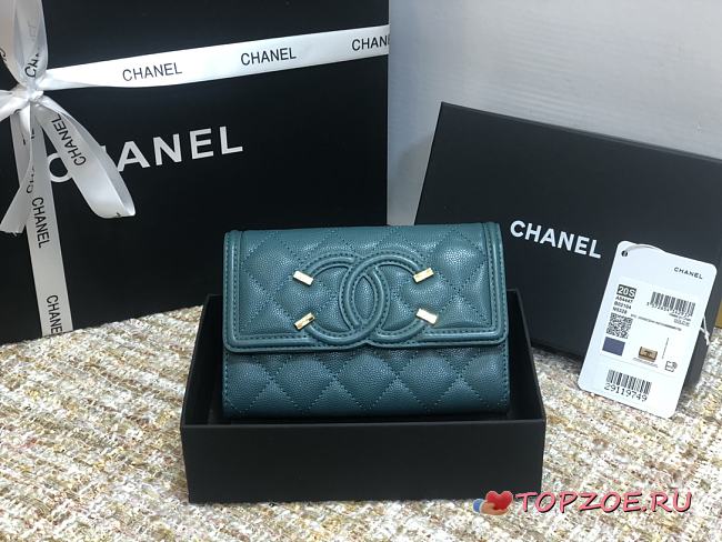 CHANEL CC FIIGREE SMALL WALLET AMAZON A84447 SIZE 15 CM - 1
