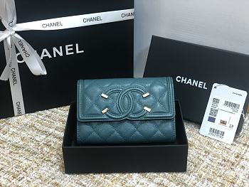 CHANEL CC FIIGREE SMALL WALLET AMAZON A84447 SIZE 15 CM