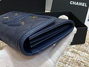 CHANEL CC FIIGREE SMALL WALLET DARK BLUE A84447 SIZE 15 CM - 3