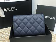 CHANEL CC FIIGREE SMALL WALLET DARK BLUE A84447 SIZE 15 CM - 5