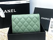 CHANEL CC FIIGREE SMALL WALLET TEA GREEN A84447 SIZE 15 CM - 5