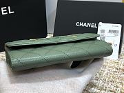 CHANEL CC FIIGREE SMALL WALLET TEA GREEN A84447 SIZE 15 CM - 3