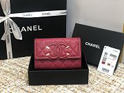 CHANEL CC FIIGREE SMALL WALLET OPYUM RED A84447 SIZE 15 CM - 1