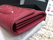 CHANEL CC FIIGREE SMALL WALLET OPYUM RED A84447 SIZE 15 CM - 2