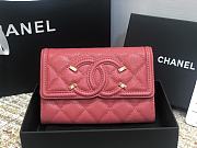 CHANEL CC FIIGREE SMALL WALLET ROSE PINK A84447 SIZE 15 CM - 6