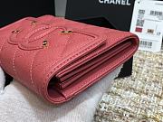 CHANEL CC FIIGREE SMALL WALLET ROSE PINK A84447 SIZE 15 CM - 3