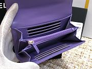 CHANEL CC FIIGREE SMALL WALLET PURPLE A84447 SIZE 15 CM - 6