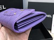 CHANEL CC FIIGREE SMALL WALLET PURPLE A84447 SIZE 15 CM - 5
