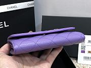 CHANEL CC FIIGREE SMALL WALLET PURPLE A84447 SIZE 15 CM - 4