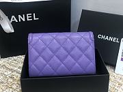 CHANEL CC FIIGREE SMALL WALLET PURPLE A84447 SIZE 15 CM - 3