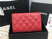 CHANEL CC FIIGREE SMALL WALLET RED A84447 SIZE 15 CM - 2