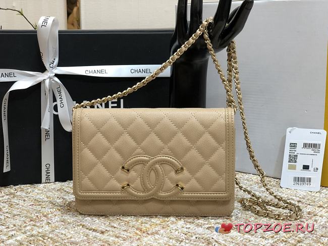 CHANEL CC FILIGREE WOC BEIGE A84451 SIZE 19.5 x 12 x 3.5 CM - 1