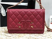 CHANEL CC FILIGREE WOC OPYUM RED A84451 SIZE 19.5 x 12 x 3.5 CM - 5