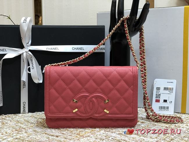 CHANEL CC FILIGREE WOC ROSE PINK A84451 SIZE 19.5 x 12 x 3.5 CM - 1