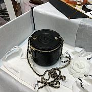 CHANEL SMALL VANITY WITH CHAIN BLACK SIZE 9CM - 6