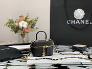 CHANEL SMALL VANITY WITH CHAIN BLACK SIZE 12CM - 1