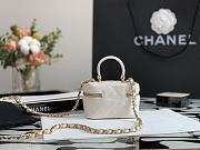 CHANEL SMALL VANITY WITH CHAIN WHITE SIZE 12CM - 2