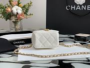 CHANEL SMALL VANITY WITH CHAIN WHITE SIZE 12CM - 6