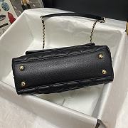 CHANEL FLAP BAG WITH BLACK TOP HANDLE A92990 SIZE 23 CM - 2