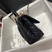 CHANEL FLAP BAG WITH BLACK TOP HANDLE A92990 SIZE 23 CM - 4
