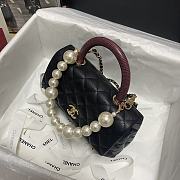 CHANEL FLAP BAG WITH BORDEAUX TOP HANDLE A92990 SIZE 23 CM - 4