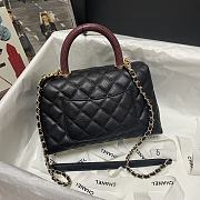 CHANEL FLAP BAG WITH BORDEAUX TOP HANDLE A92990 SIZE 23 CM - 6