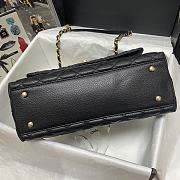 CHANEL FLAP BAG WITH BLACK TOP HANDLE A92991 SIZE 28 CM - 5