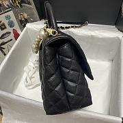 CHANEL FLAP BAG WITH BLACK TOP HANDLE A92991 SIZE 28 CM - 4