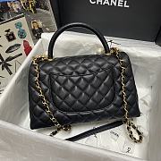 CHANEL FLAP BAG WITH BLACK TOP HANDLE A92991 SIZE 28 CM - 2