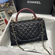 CHANEL FLAP BAG WITH BORDEAUX TOP HANDLE A92991 SIZE 28 CM - 5