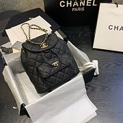 CHANEL BACKPACK BLACK SIZE21.5CM - 1