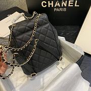 CHANEL BACKPACK BLACK SIZE21.5CM - 2