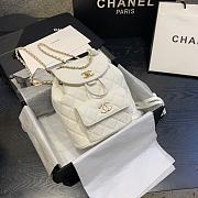 CHANEL BACKPACK WHITE SIZE 21.5CM - 1