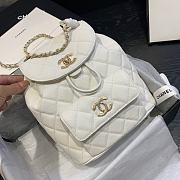 CHANEL BACKPACK WHITE SIZE 21.5CM - 2