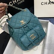 CHANEL BACKPACK BLUE SIZE 21.5CM - 4