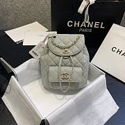 CHANEL BACKPACK GRAY SIZE 21.5CM - 1