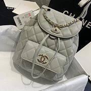 CHANEL BACKPACK GRAY SIZE 21.5CM - 5