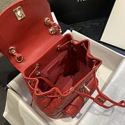 CHANEL BACKPACK RED SIZE 21.5 CM - 4