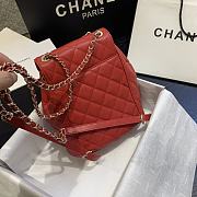 CHANEL BACKPACK RED SIZE 21.5 CM - 5