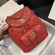 CHANEL BACKPACK RED SIZE 21.5 CM - 6